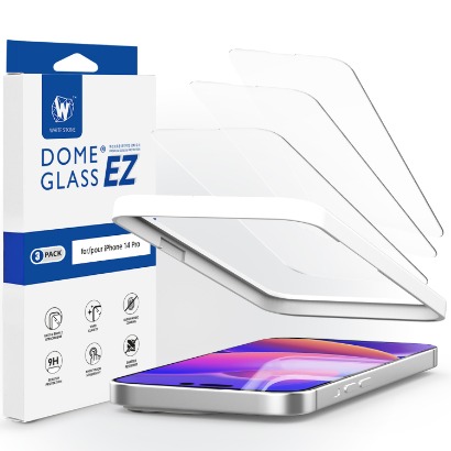 [화이트스톤]아이폰14 프로 EZ글라스 풀커버 강화유리 액정보호필름 3팩