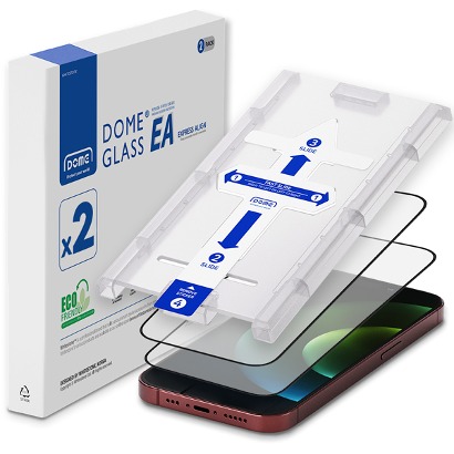 화이트스톤 아이폰15 시리즈 EA 에코 클리어 액정보호필름 풀커버 강화유리 2매